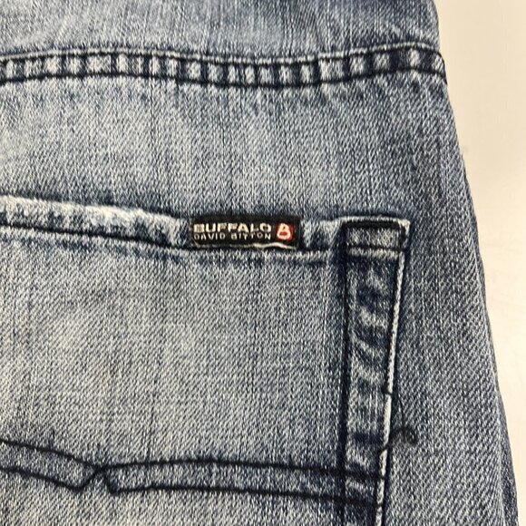 Buffalo David Bitton distress straight Jett jeans men size 33 - Picture 4 of 11